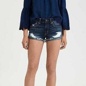 American Eagle Tomgirl Shortie Denim Shorts